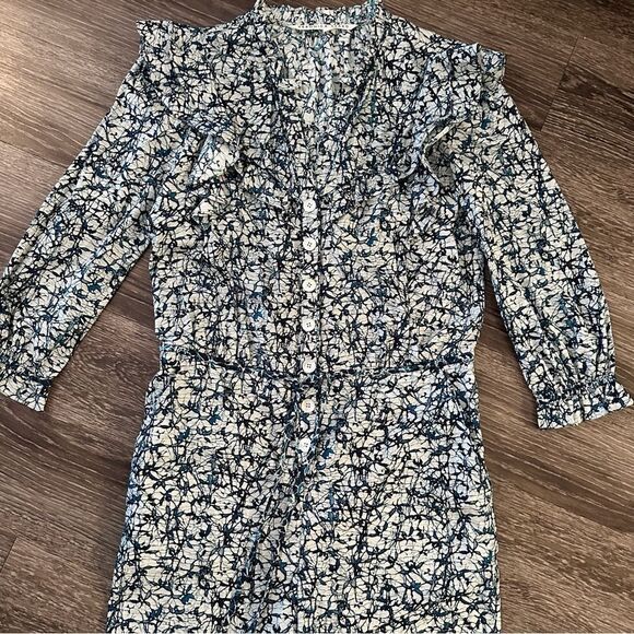 Veronica Beard Tanay Batik Puff Sleeve Jumpsuit - Picture 3 of 10